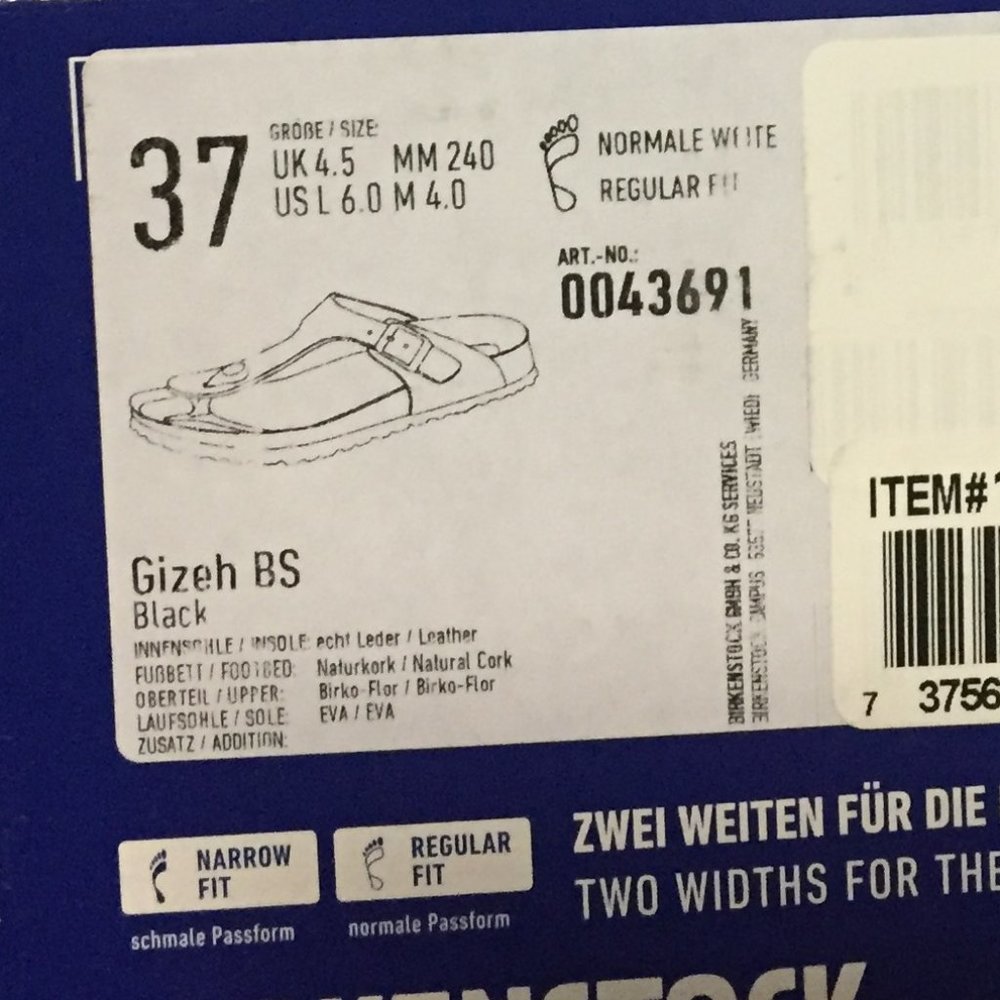 Birkenstock Gizeh BS Sandal - Black - Picture 9 of 10